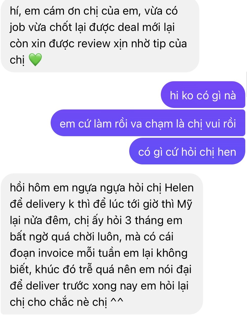 Feedback học viên 1